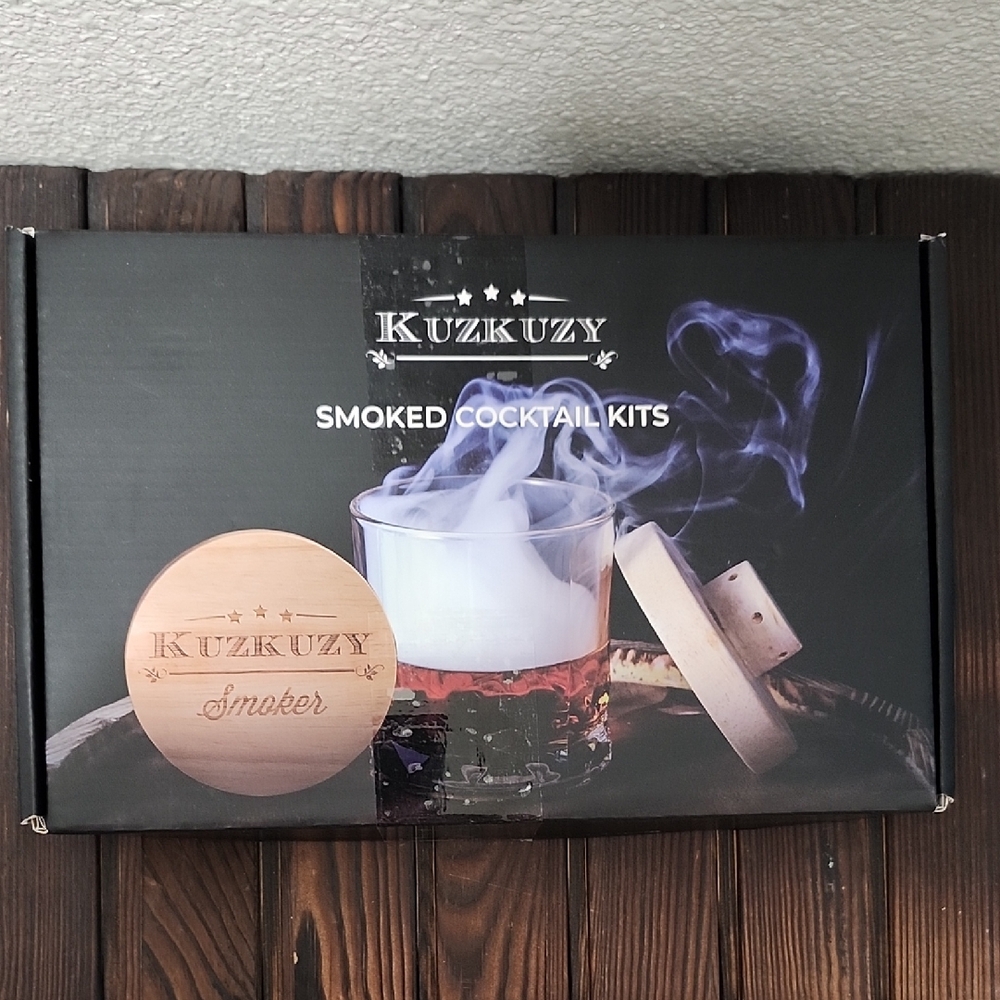 Kuzkuzy Smoked Cocktail Kit with Wooden Lid